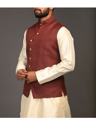 Maroon Waistcoat/Nehru Jacket 