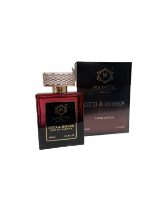 MAJESTIC PERFUMES  Long Lasting Luxury Perfume Spray Premium Refreshing Oud and Roses Fragrances Eau De Parfum for Men & Women 100 ML